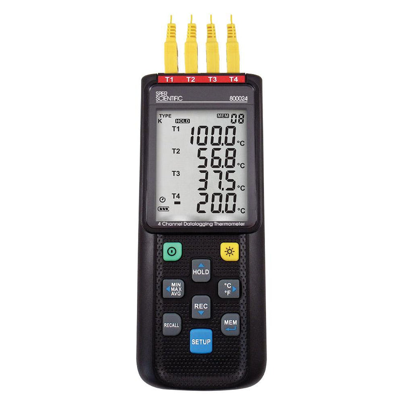 4-Channel Datalogging Thermometer