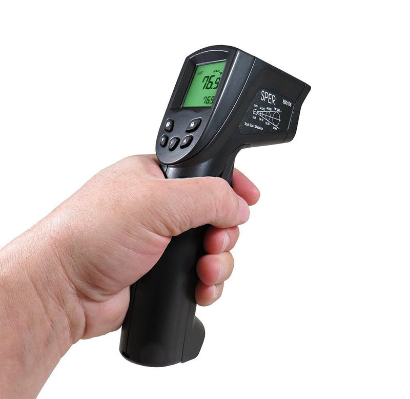 Advanced Infrared Thermometer Gun with Alarm and Thermocouple 12:1 / 1400ºF